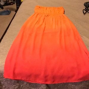 Strapless maxi dress